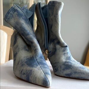 Blue and White Women's Boots